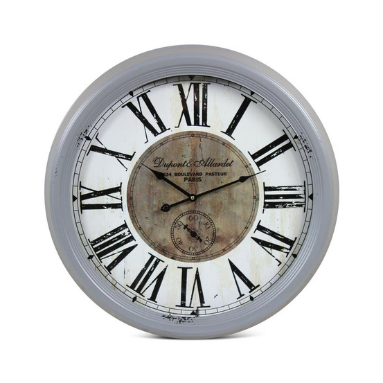 Horloge ancienne murale dupont & allardet métal gris - décoration d'autrefois