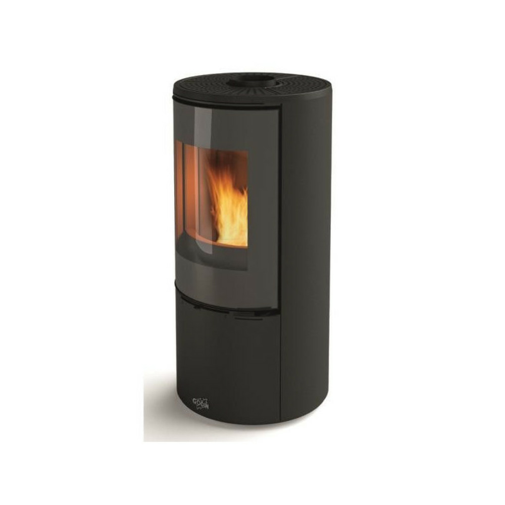 Poêle à bois étanche castries 8kw noir godin - 400220noir