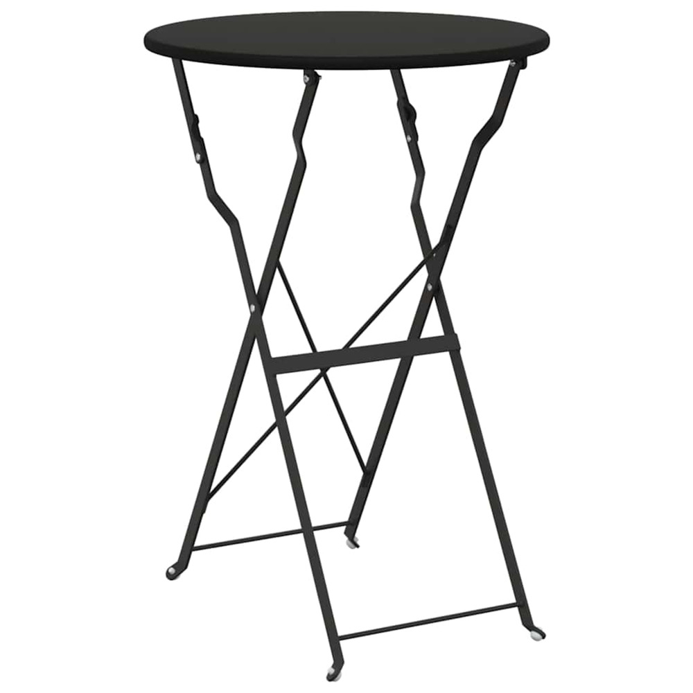 Table bistrot anthracite ø 50 x 71 cm acier revêtu de poudre