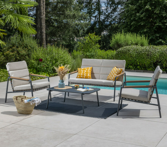 Salon de jardin en aluminium - 4 places - arcachon