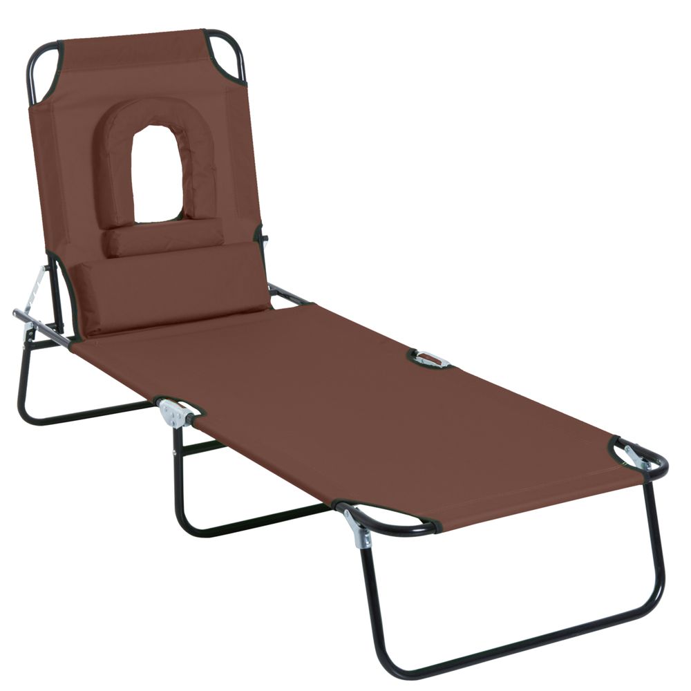 Bain de soleil pliable – dossier 4 positions – coussins inclus