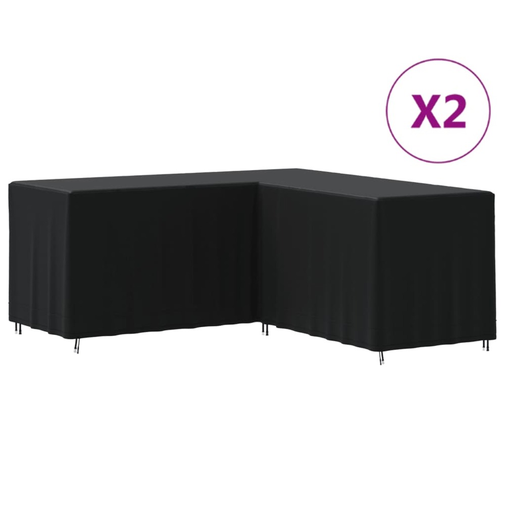 Housses pour canapé en forme de l 2 pcs 215x215x80 cm 420d