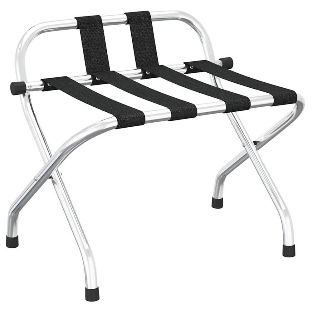 Porte-bagages avec dossier argent 56 x 39 x 52 cm