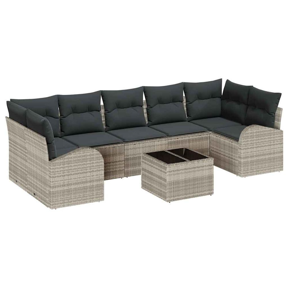 Ensemble de canapé de jardin 8 pc 7-nombre de places