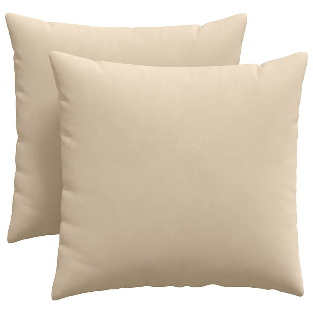 Coussins de canapé 2 pc tissu crème 45 x 45 cm