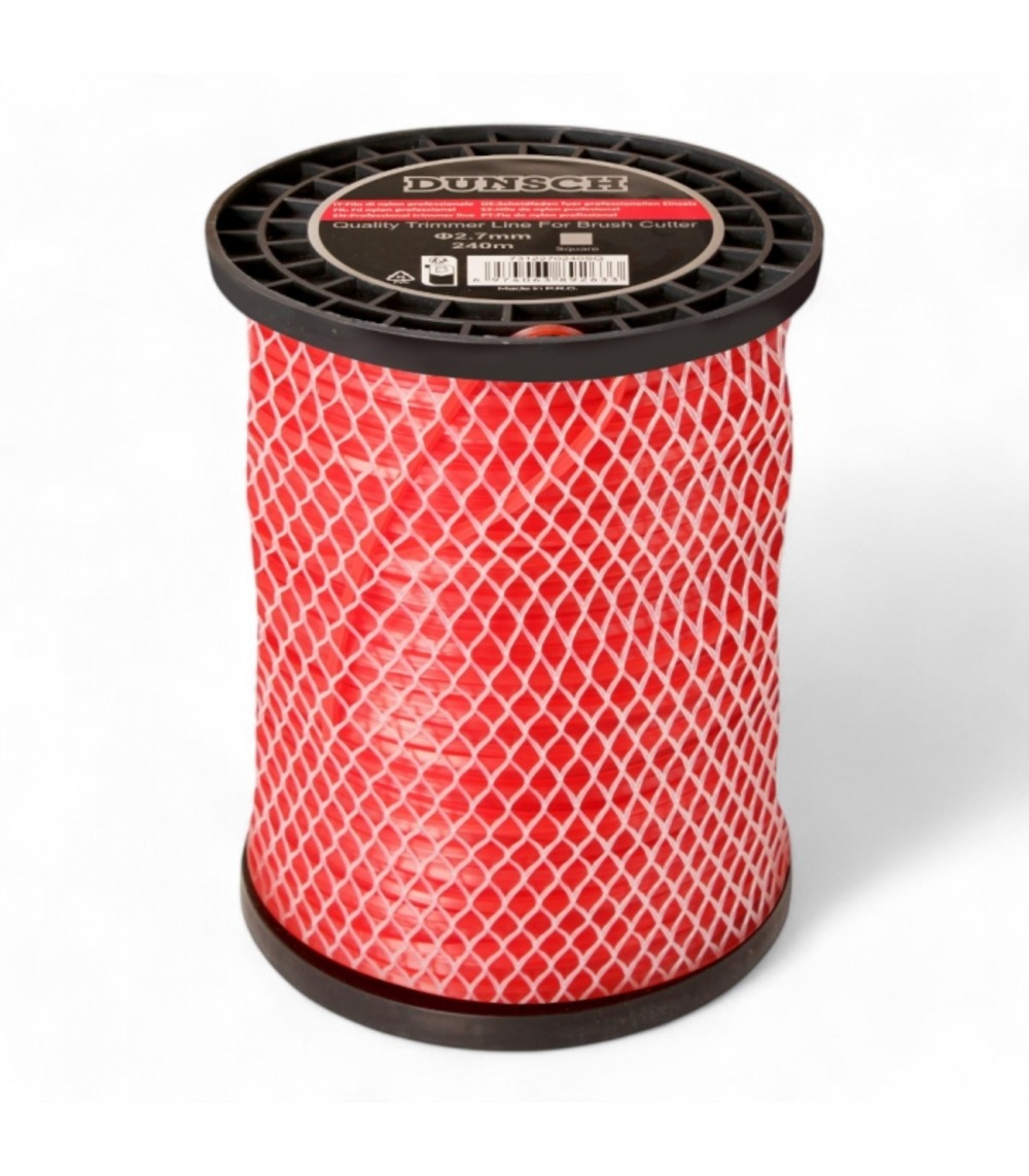 Bobine de fil carré pour débroussailleuse 2,7mm 240m - dunsch 7312270240sq