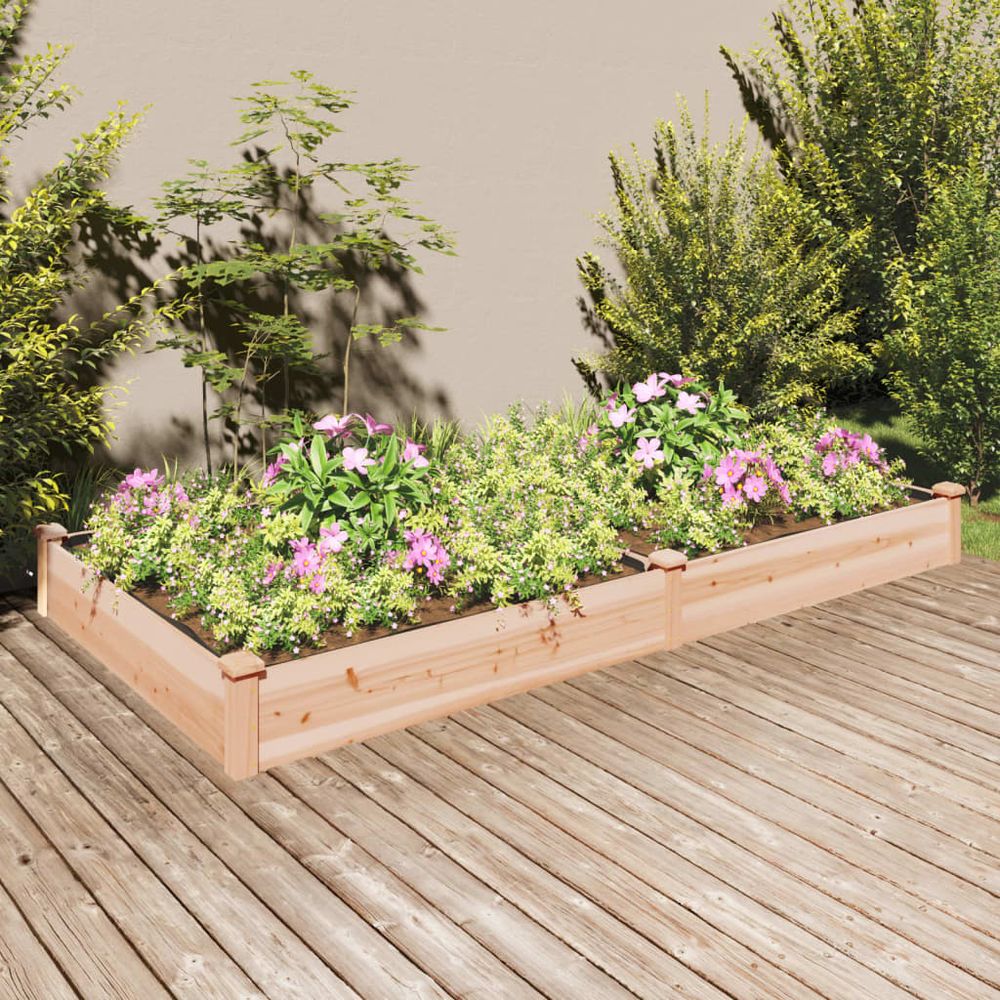 Carré potager xxl en bois de sapin avec doublure pour grand potager 240x120 cm