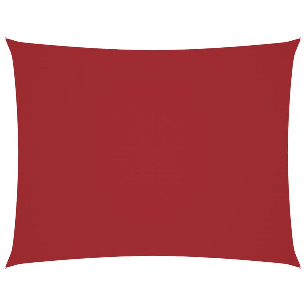 Voile de parasol tissu oxford rectangulaire 2,5x4 m rouge