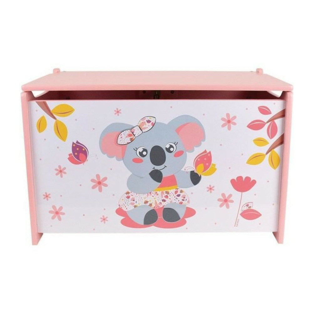Cally mimi koala coffre a jouets en bois +- 40 x 58 x 36 cm pour enfant