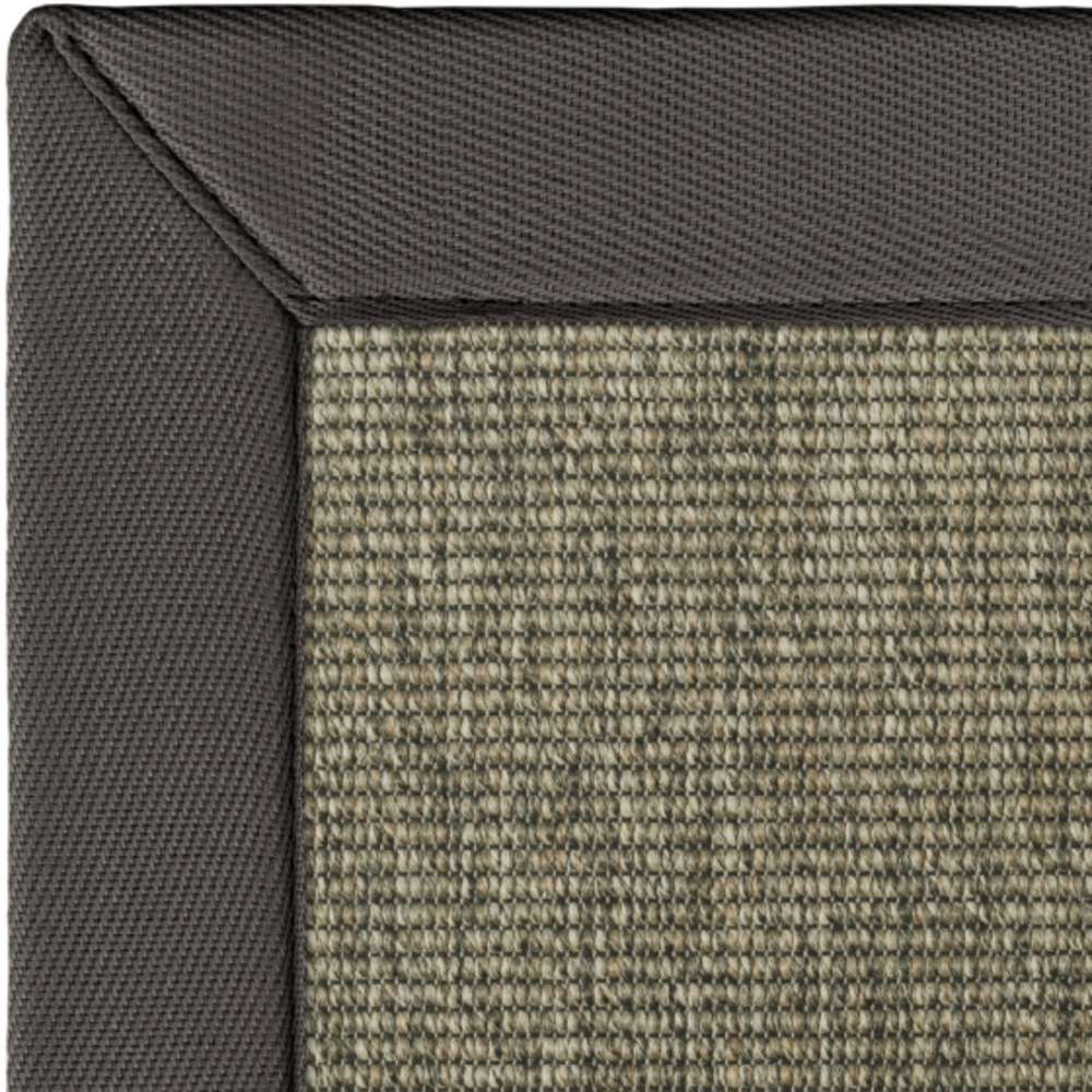 Tapis intérieur / extérieur nusa - écorce - ganse anthracite - 140 x 200 cm