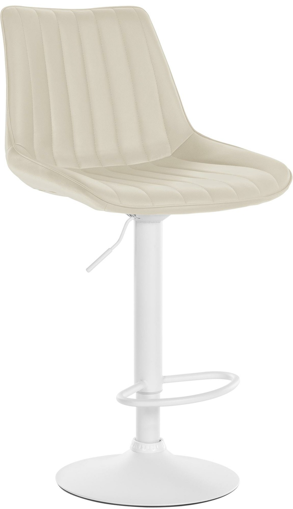 Tabouret de bar toni simili cuir blanc