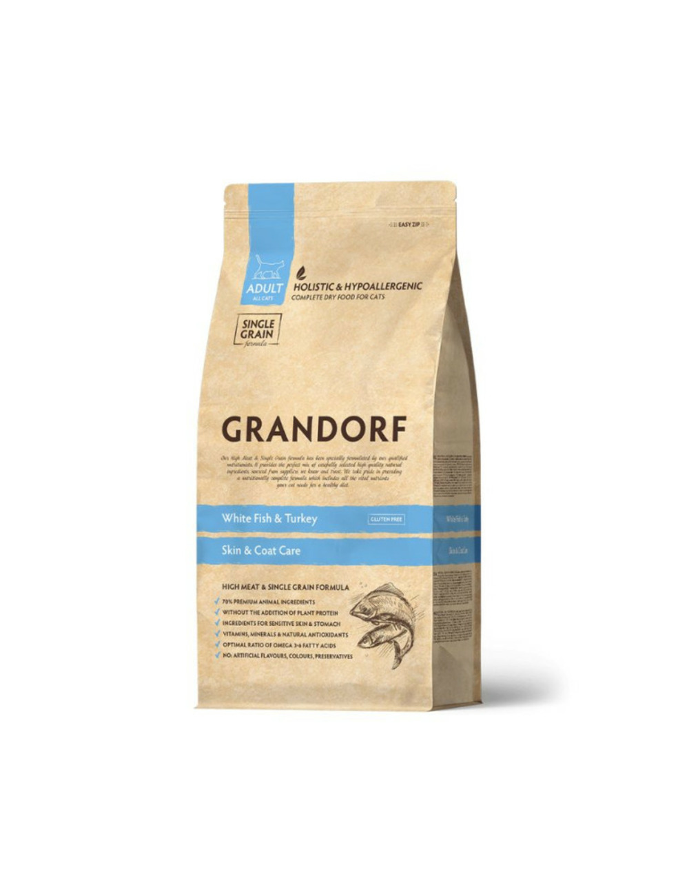 White fish - croquettes chat adulte au poisson derma care - 2kg