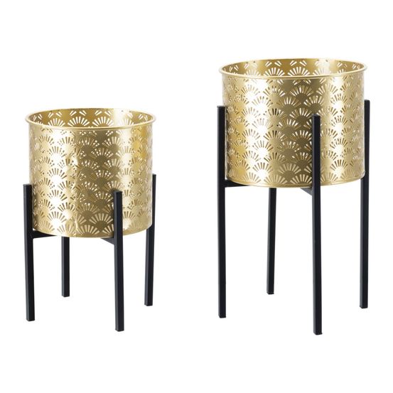Lot de 2 cache-pots sur pied