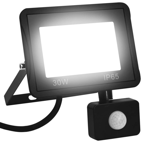 Projecteur à led avec capteur 30 w blanc froid