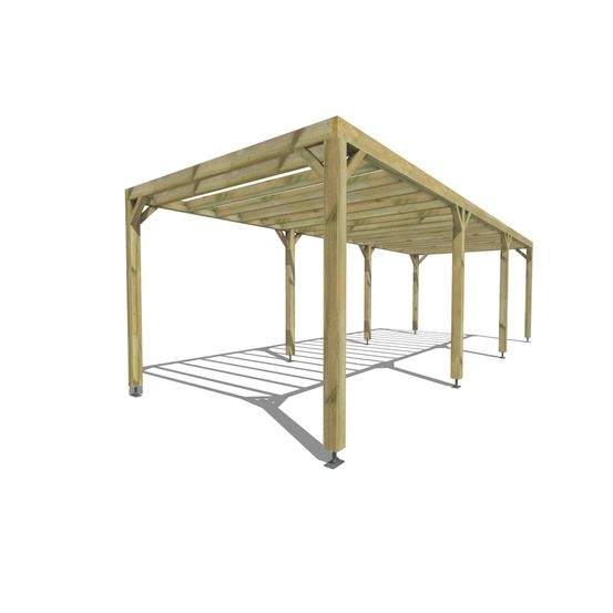 Pergola bois • 9m x 3m • indépendante • sens profondeur • livraison comprise