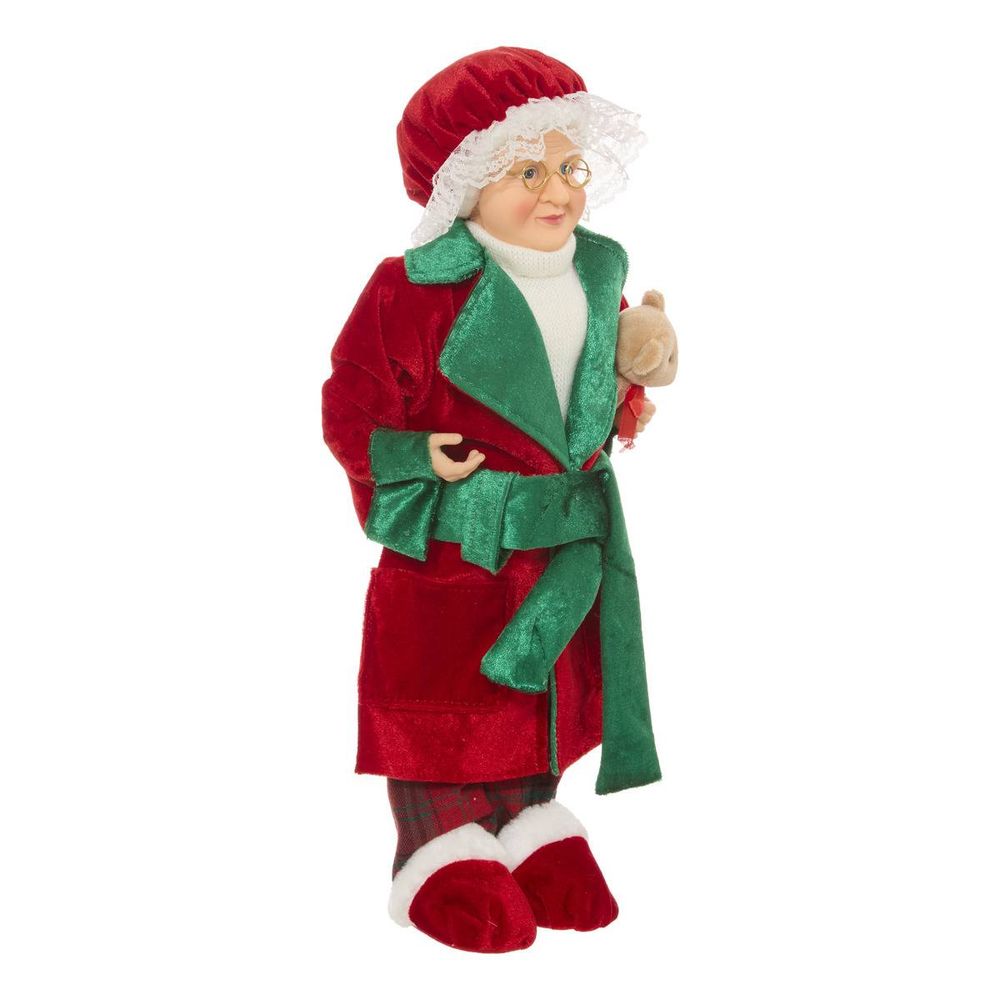 Mère noël en pyjama sove h. 45 cm