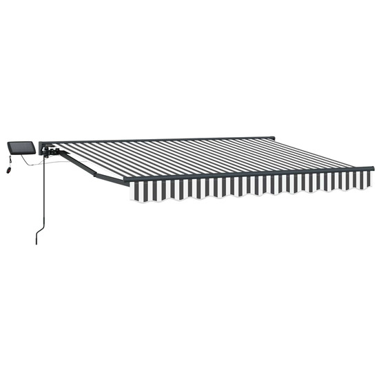 Cadre de store manuel avec leds anthracite et blanc 3,5 x 2 m