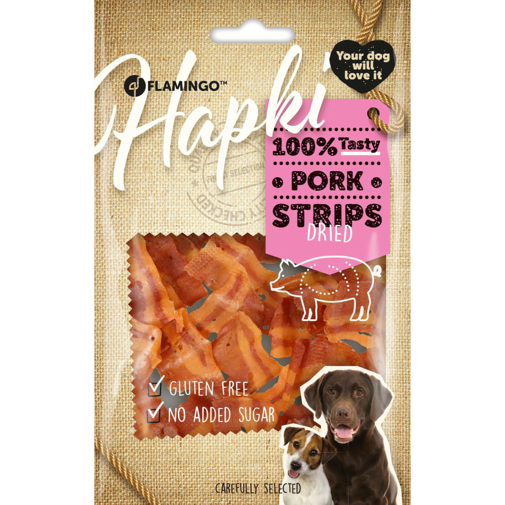 Friandises lanières de bacon 50 g pour chien