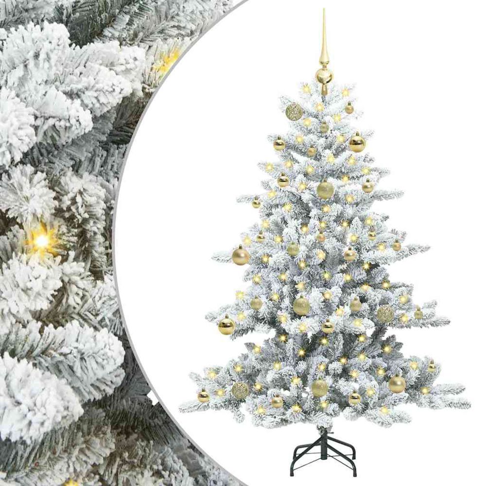Sapin de noël artificiel à branches articulées blanc 150 cm