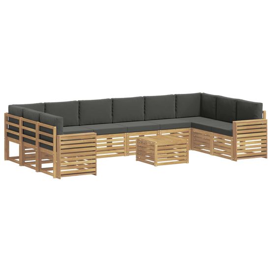 Ensemble de canapés d'extérieur 11 pc blanc et anthracite