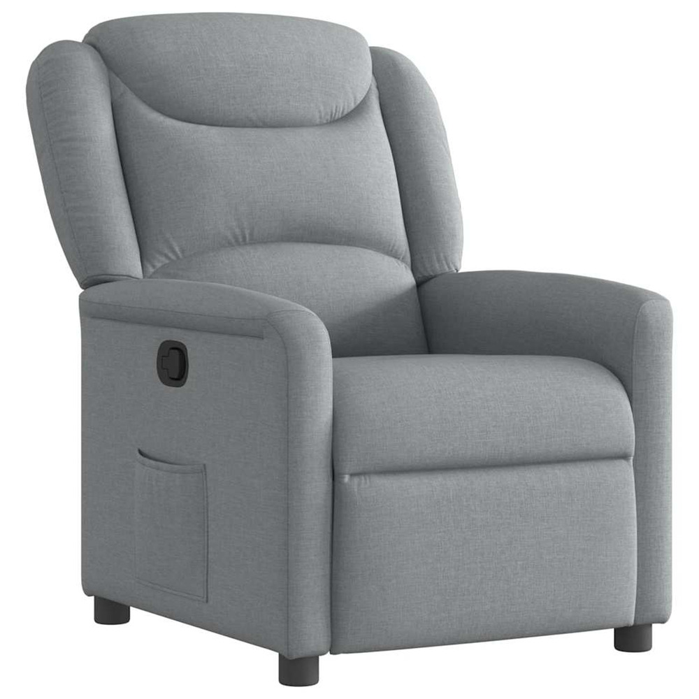 Fauteuil inclinable gris clair tissu