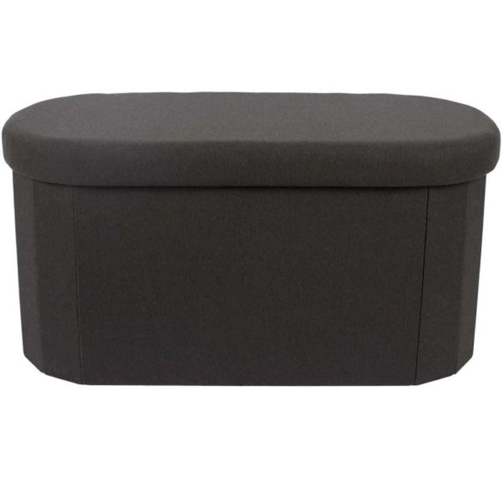 Coffre banc pliable en tissu pills noir