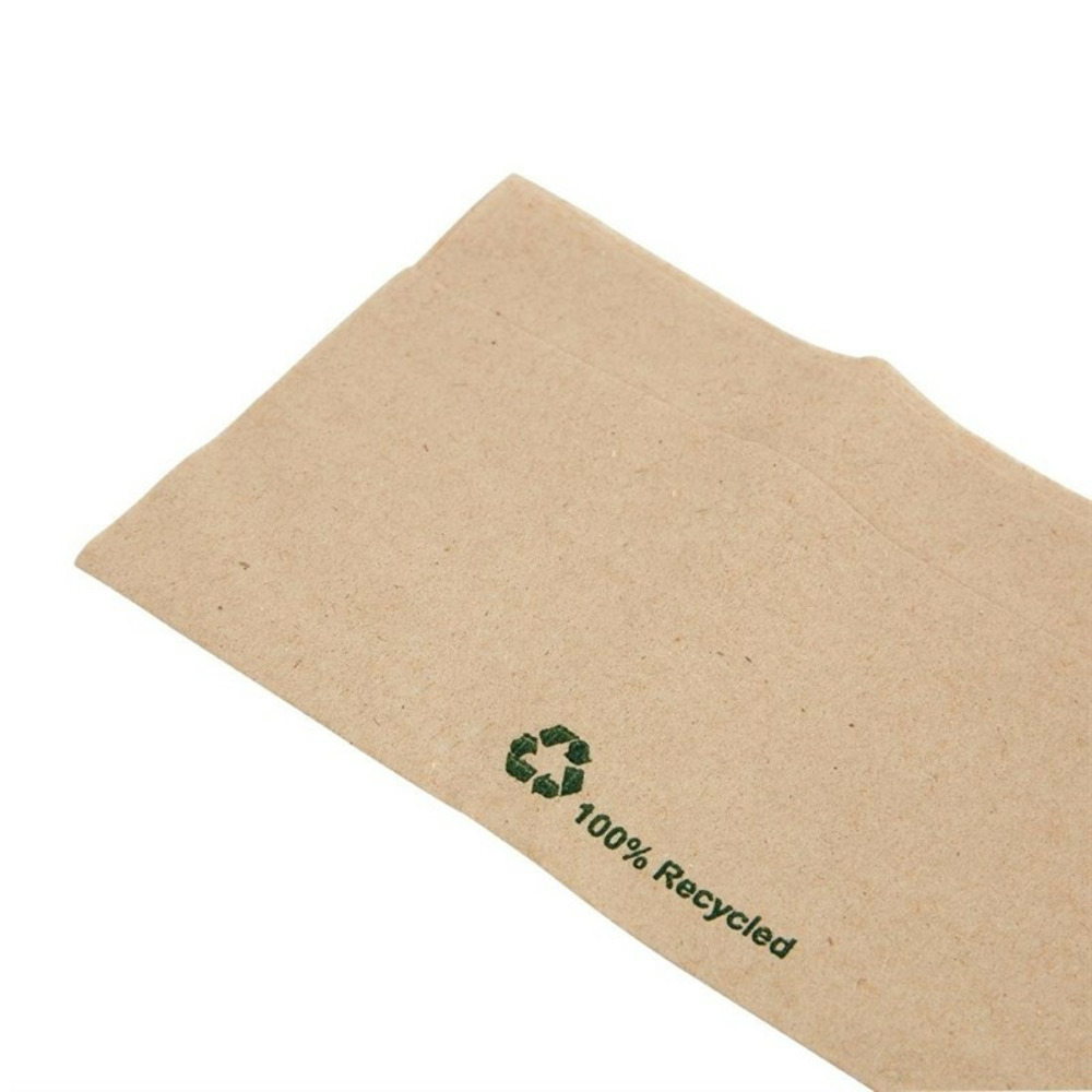 Serviettes kraft recyclées pliées, recyclable pour distributeur 320x300 mm - lot de 6000 - fiesta