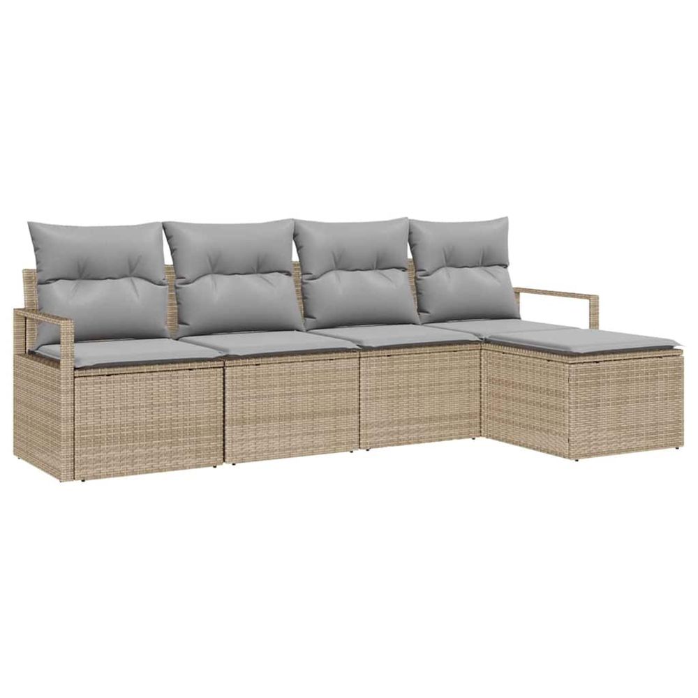Ensemble de canapés 5 pc beige polyrotin