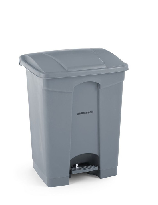 Poubelle à pédale amerbox 68l gris 490x410x(h)660mm - hendi