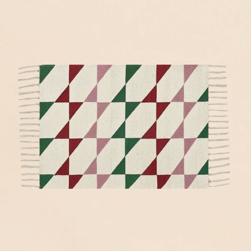 Tapis imprimé géométrique ethnique colorés 80x150 cm