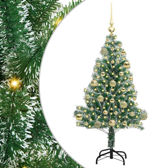 Arbre de noël artificiel floconné de neige avec lumière led