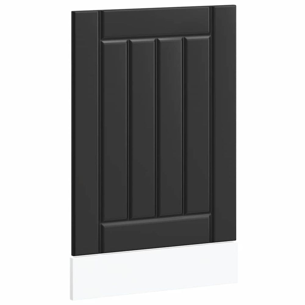 Panneau de lave-vaisselle lucca noir bois d'ingénierie