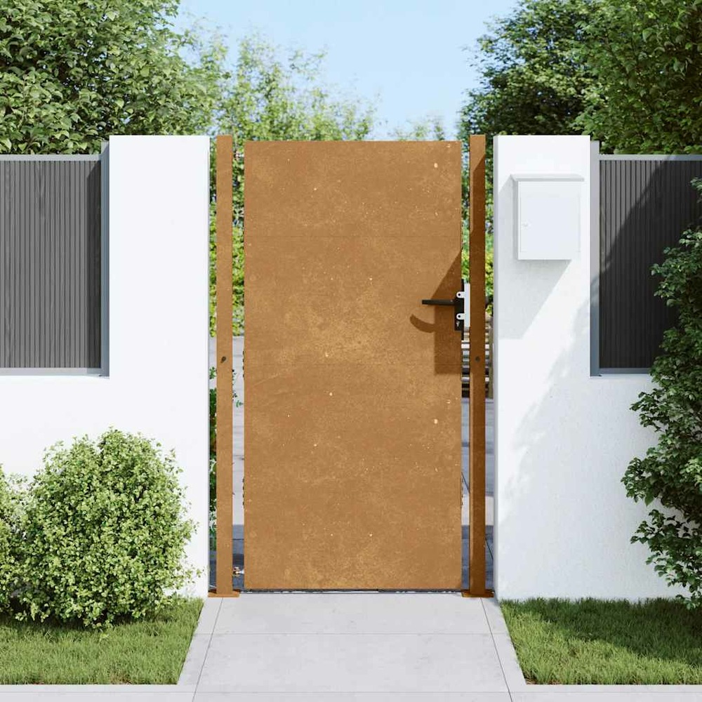 Portail de jardin 105x180 cm acier corten