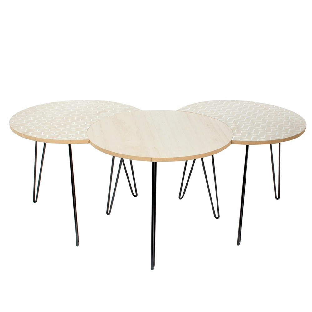 3 tables scandinaves - diam. 45 cm