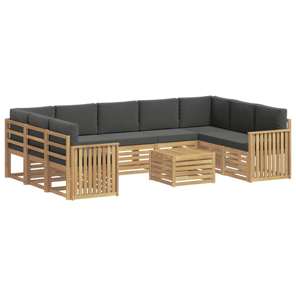 Ensemble de canapés d'extérieur 10 pc blanc et anthracite