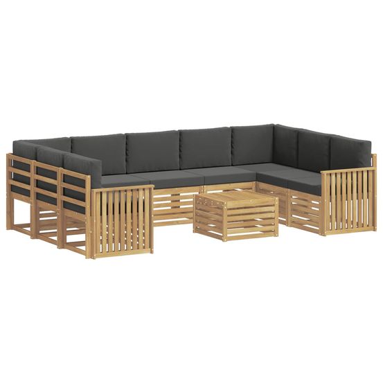 Ensemble de canapés d'extérieur 10 pc blanc et anthracite