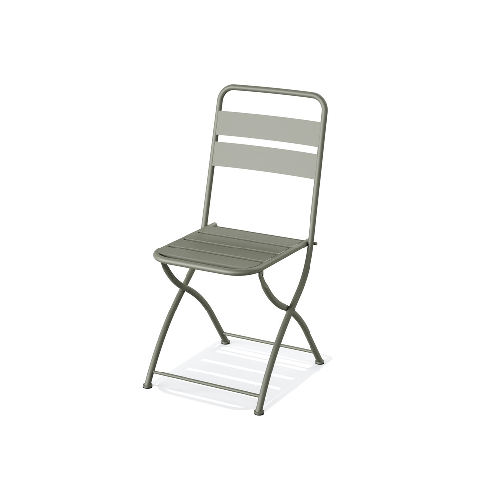Chaise de bistrot pliable en métal breeze - lot de 2 - veba