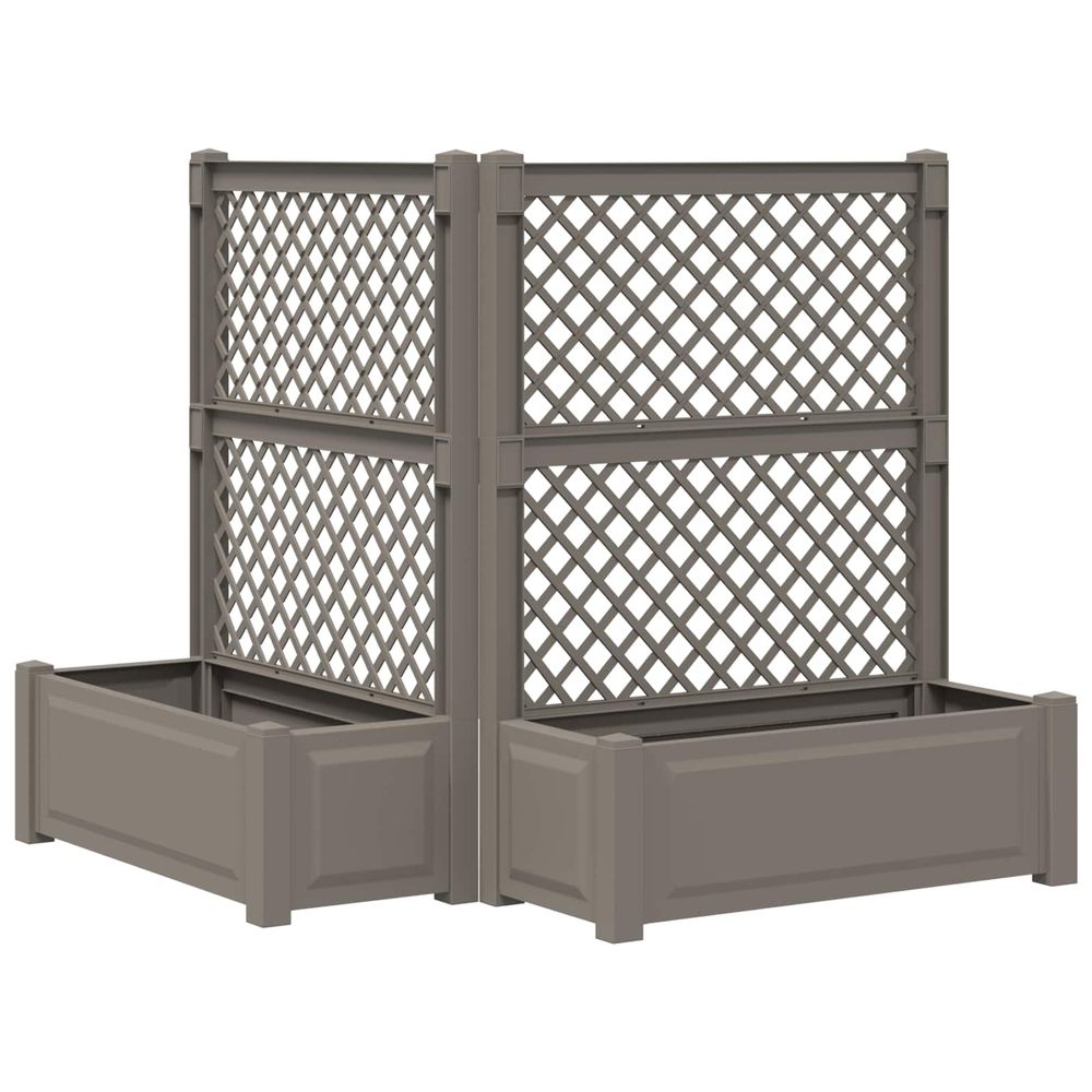 Grand bac avec treille 2 pc pp gris
