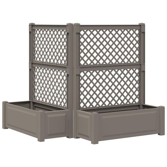 Grand bac avec treille 2 pc pp gris