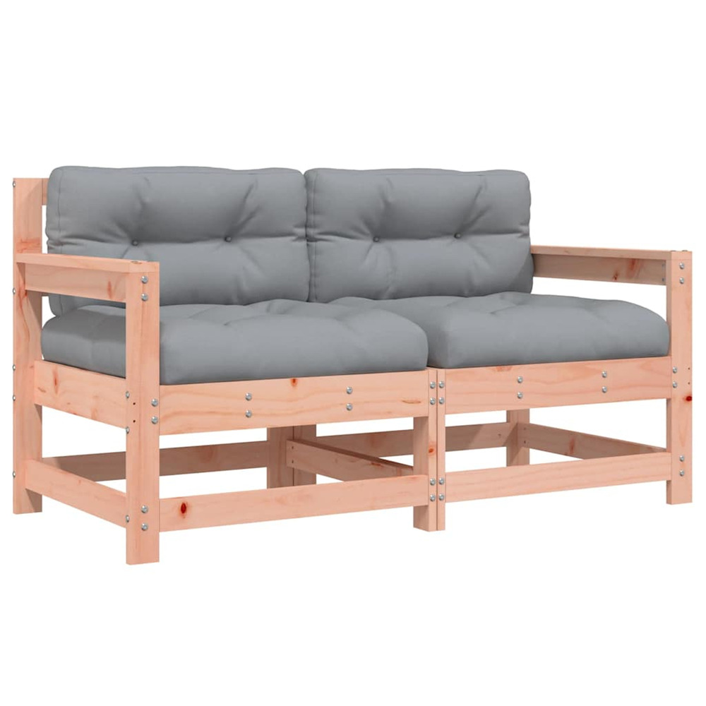 Chaises de jardin avec coussins lot de 2 bois massif douglas