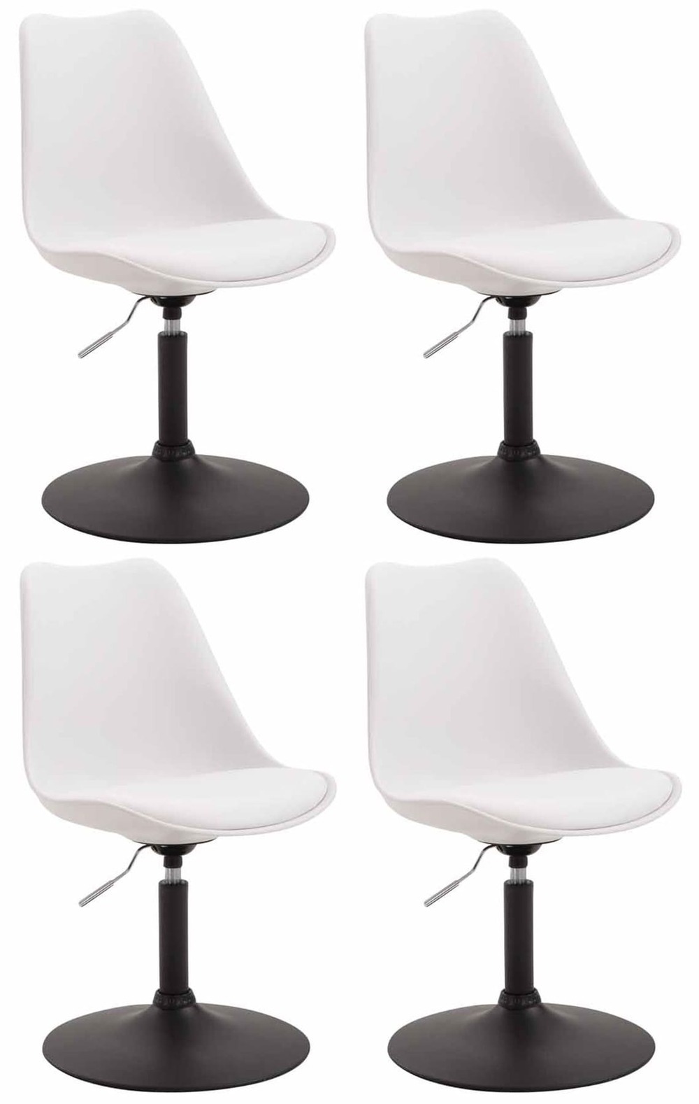 Lot de 4 chaises de salle à manger maverick b en plastique