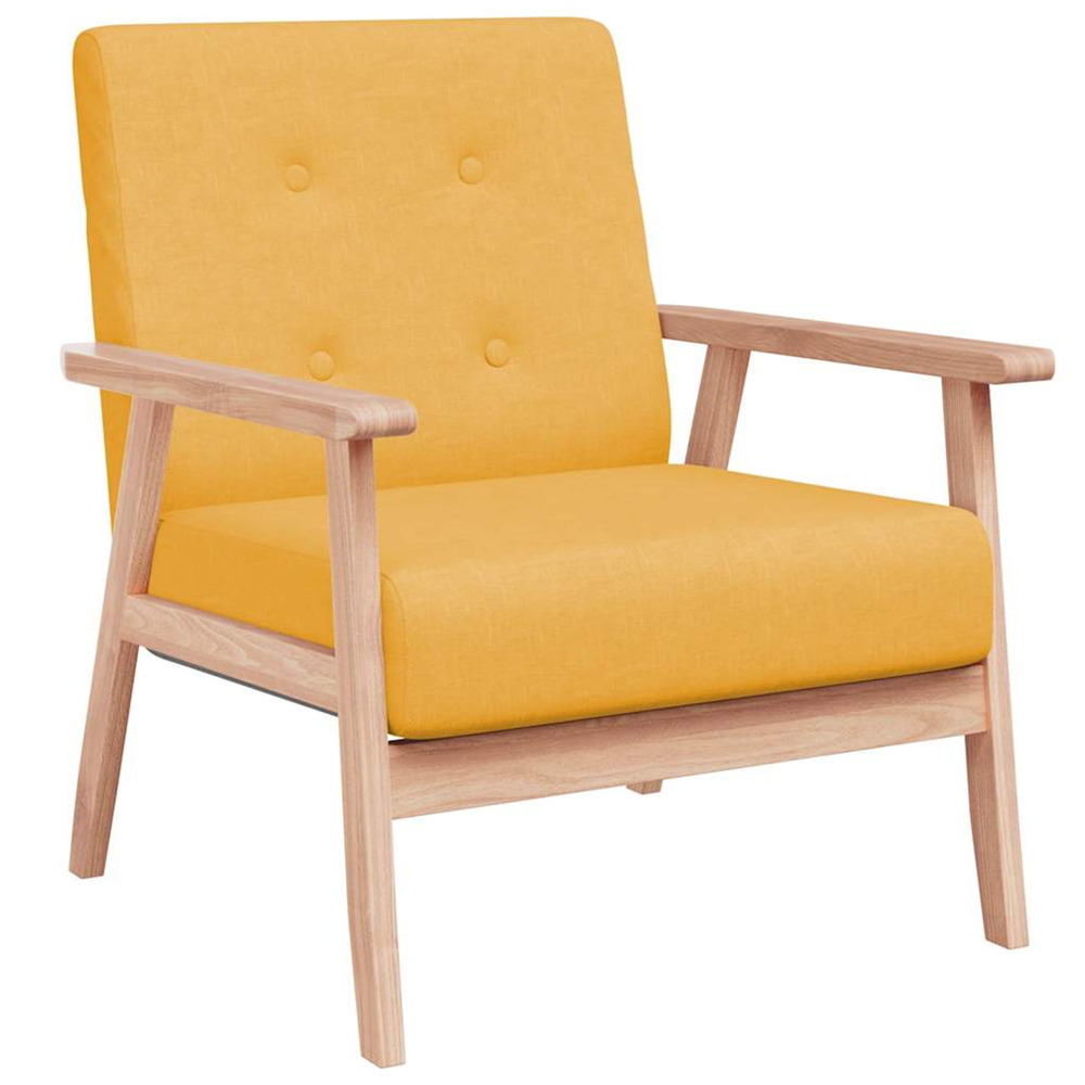 Fauteuil jaune tissu