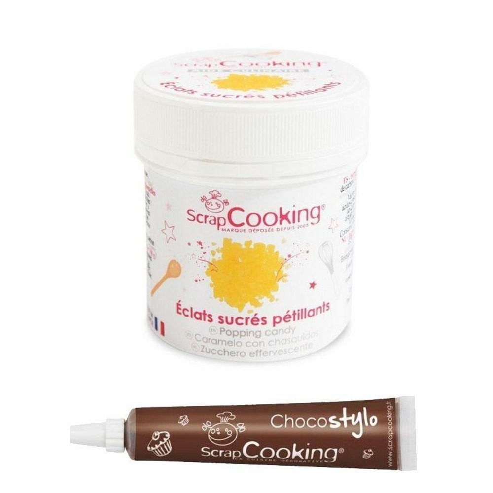 Eclats sucrés pétillants pot 50 g + stylo chocolat