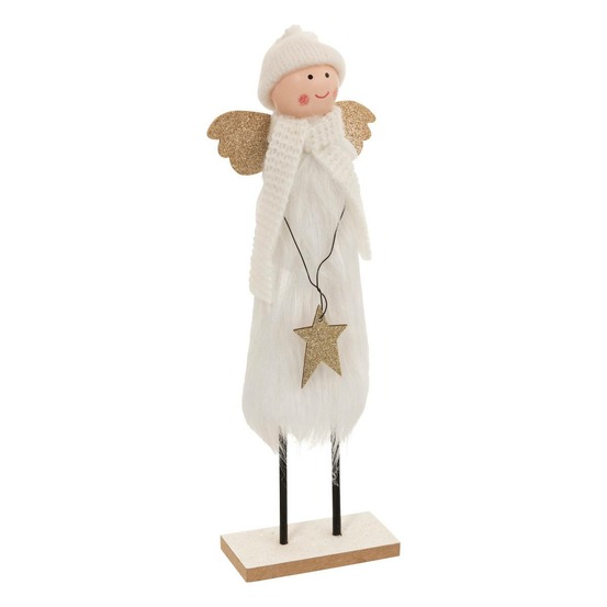 Ange bois txt etoile blanc h31