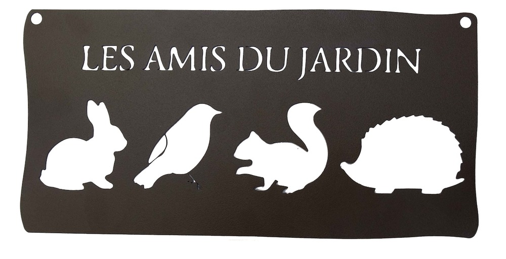 Pancarte décorative en métal 