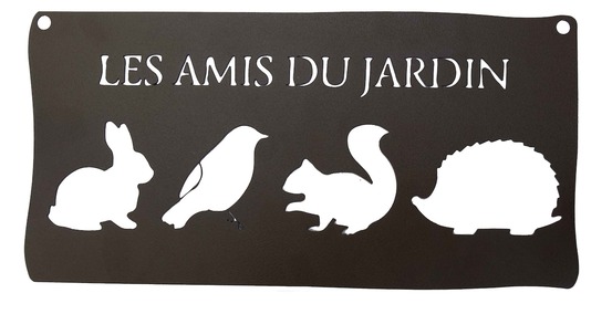 Pancarte décorative en métal