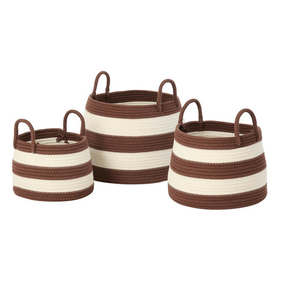 Lot de 3 paniers à rayures