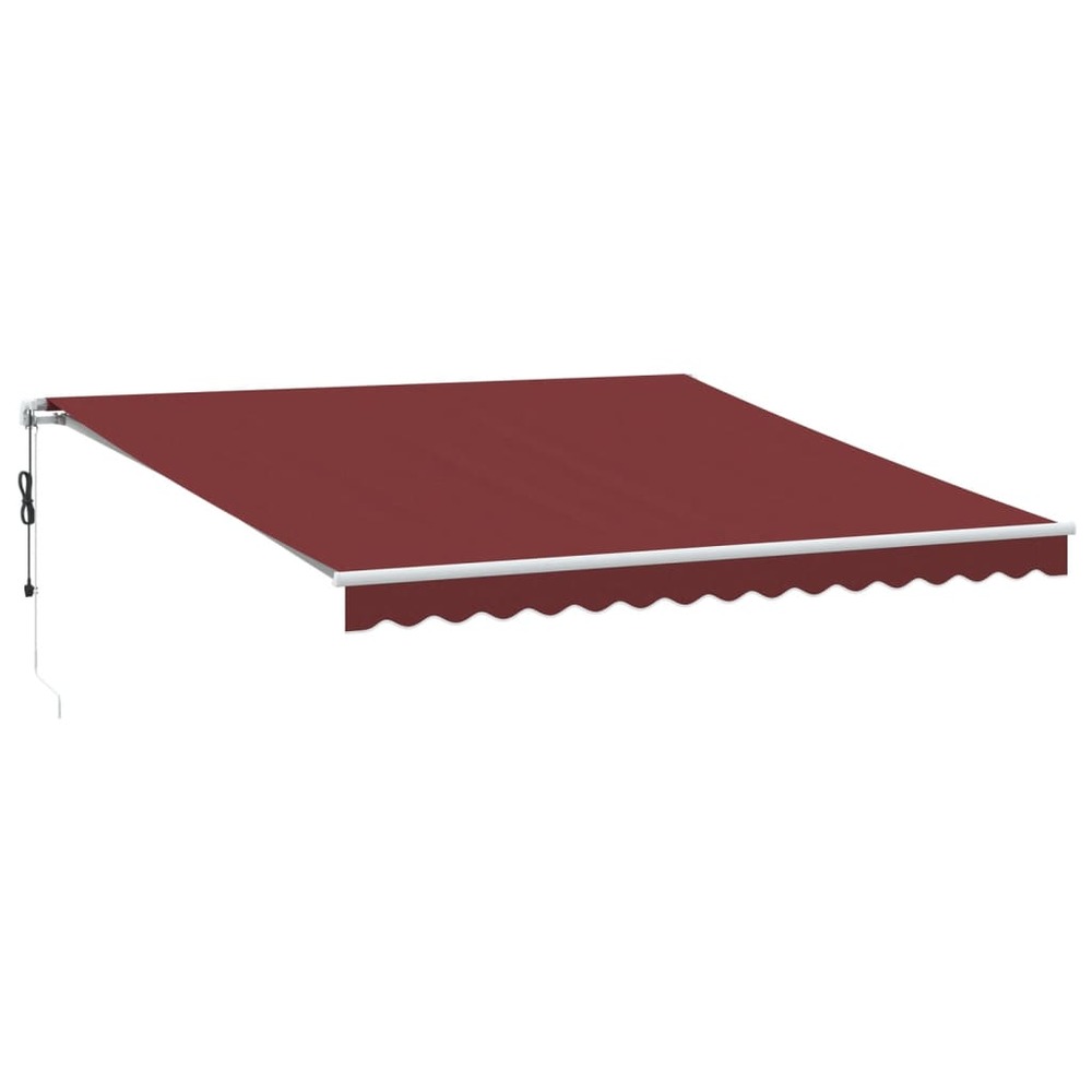 Auvent rétractable automatique avec led bordeaux 400x350 cm
