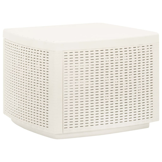 Table de jardin blanc 53x53x40 cm plastique