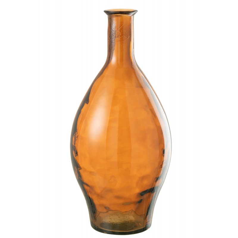 Vase haut en verre marron 26x26x60 cm